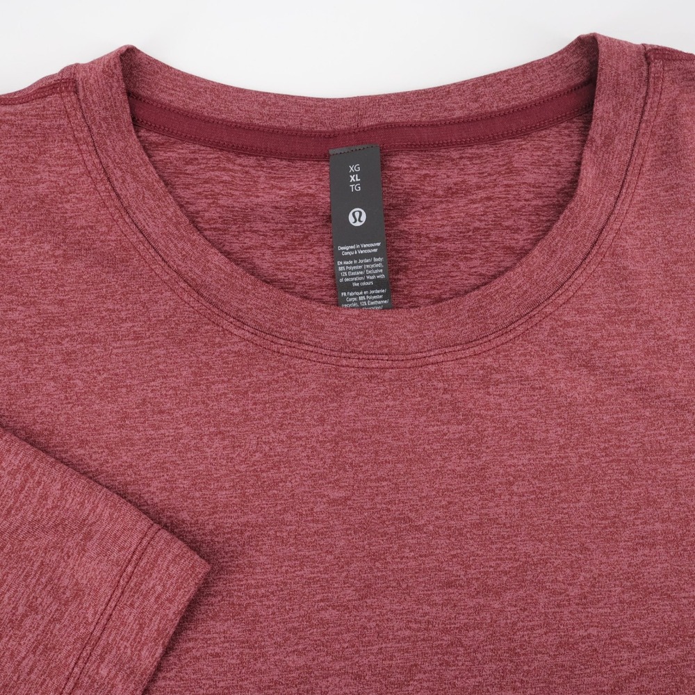 NEW Lululemon Soft Jersey Short Sleeve Heathered Red Mens XL T-Shirt